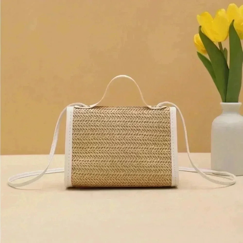 ⚠️Clearance Woven Mini Crossbody Bag Apricot - Picture 6 of 6